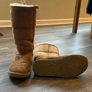 UGG Tan Suede Classic Tall Boots